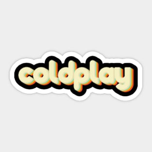 vintage color coldplay Sticker